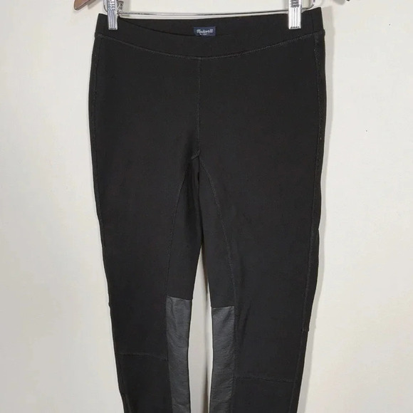 Madewell Black  Faux Leather Panel Pants - Picture 4 of 13